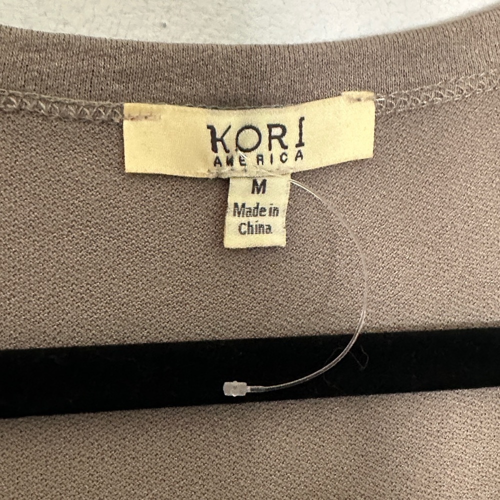 Kori Taupe Long Sleeve Women's Top - Picture 3 of 5